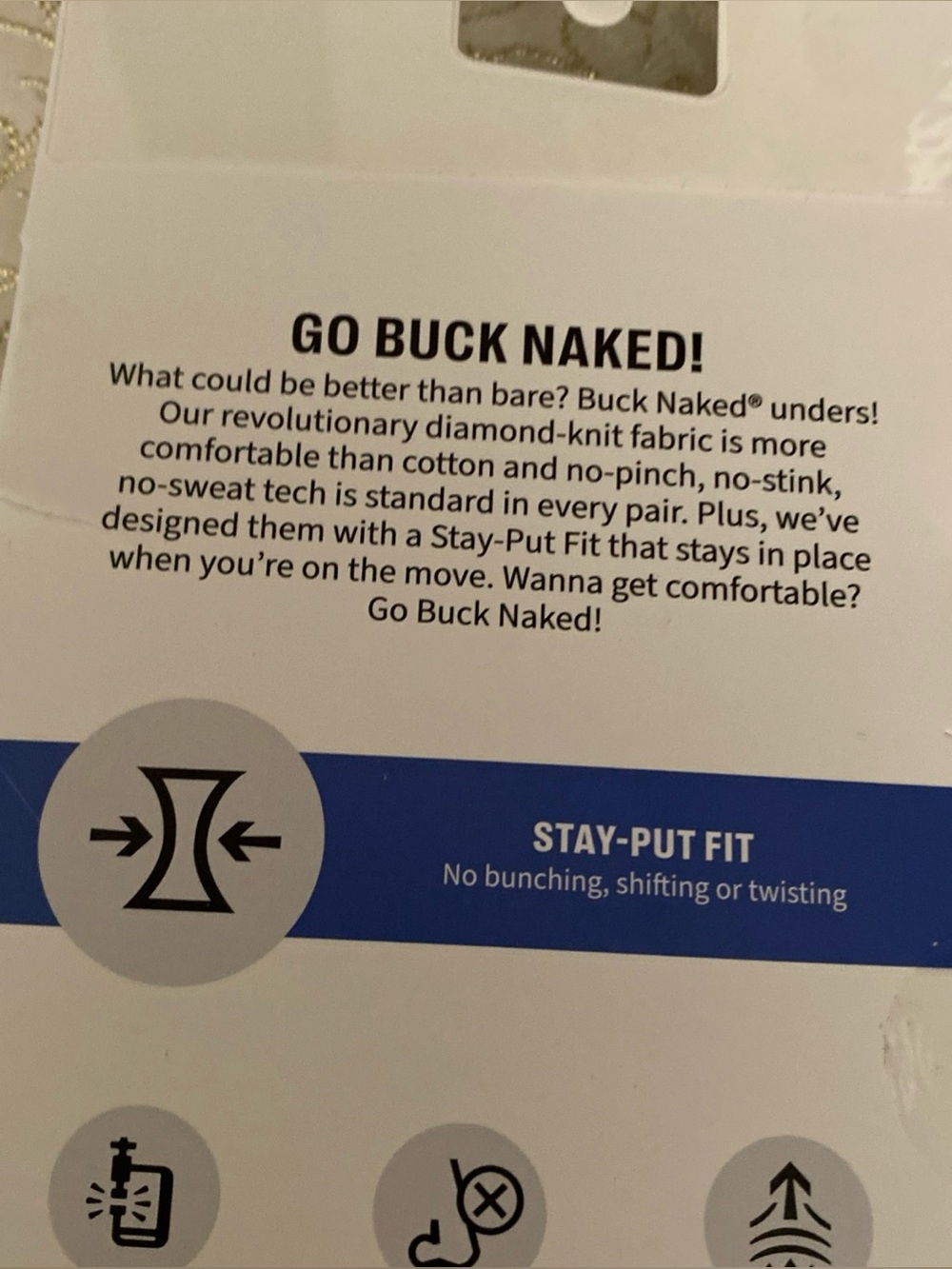 Duluth Trading Co Wom M Buck Naked Xmas Hipsters Panties New and NIP Lot of 2 - Picture 5 of 11